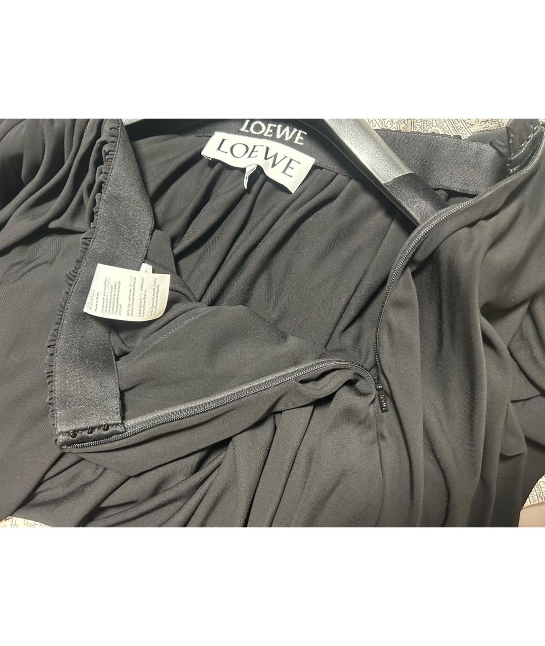 LOEWE Черные брюки широкие, фото 7