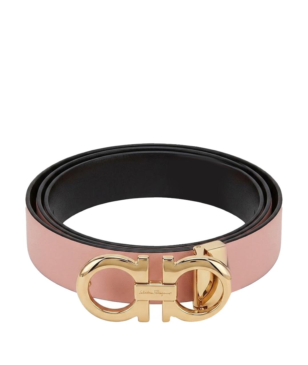 FERRAGAMO Черный кожаный ремень, фото 1