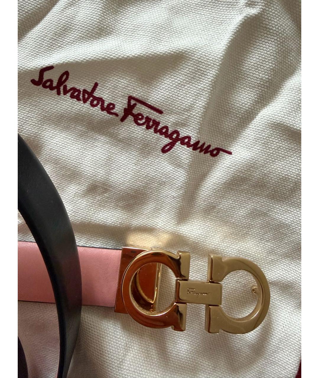 FERRAGAMO Черный кожаный ремень, фото 6