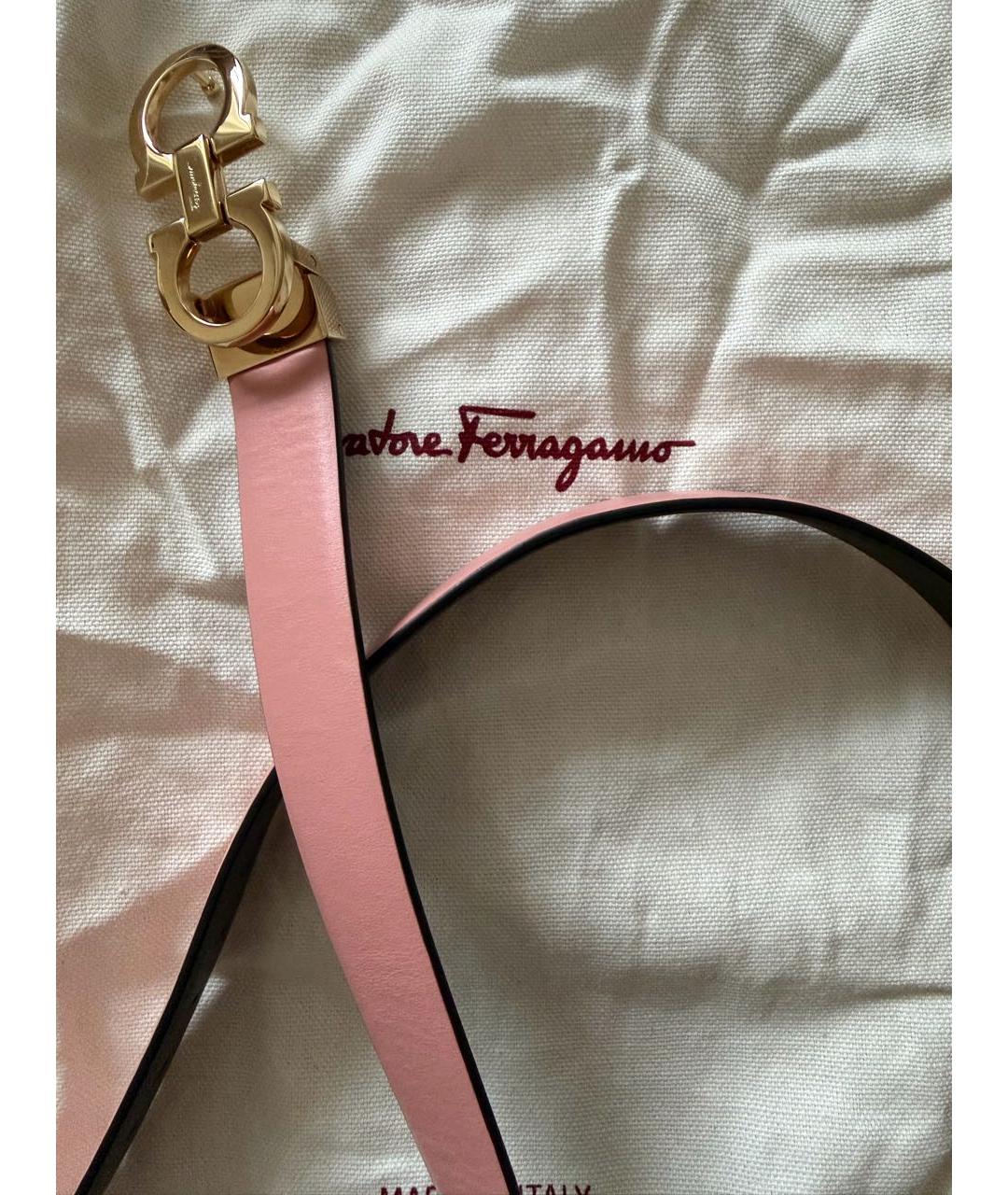 FERRAGAMO Черный кожаный ремень, фото 3