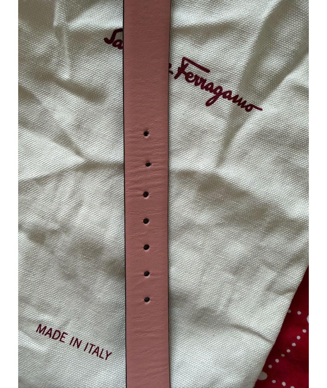 FERRAGAMO Черный кожаный ремень, фото 4