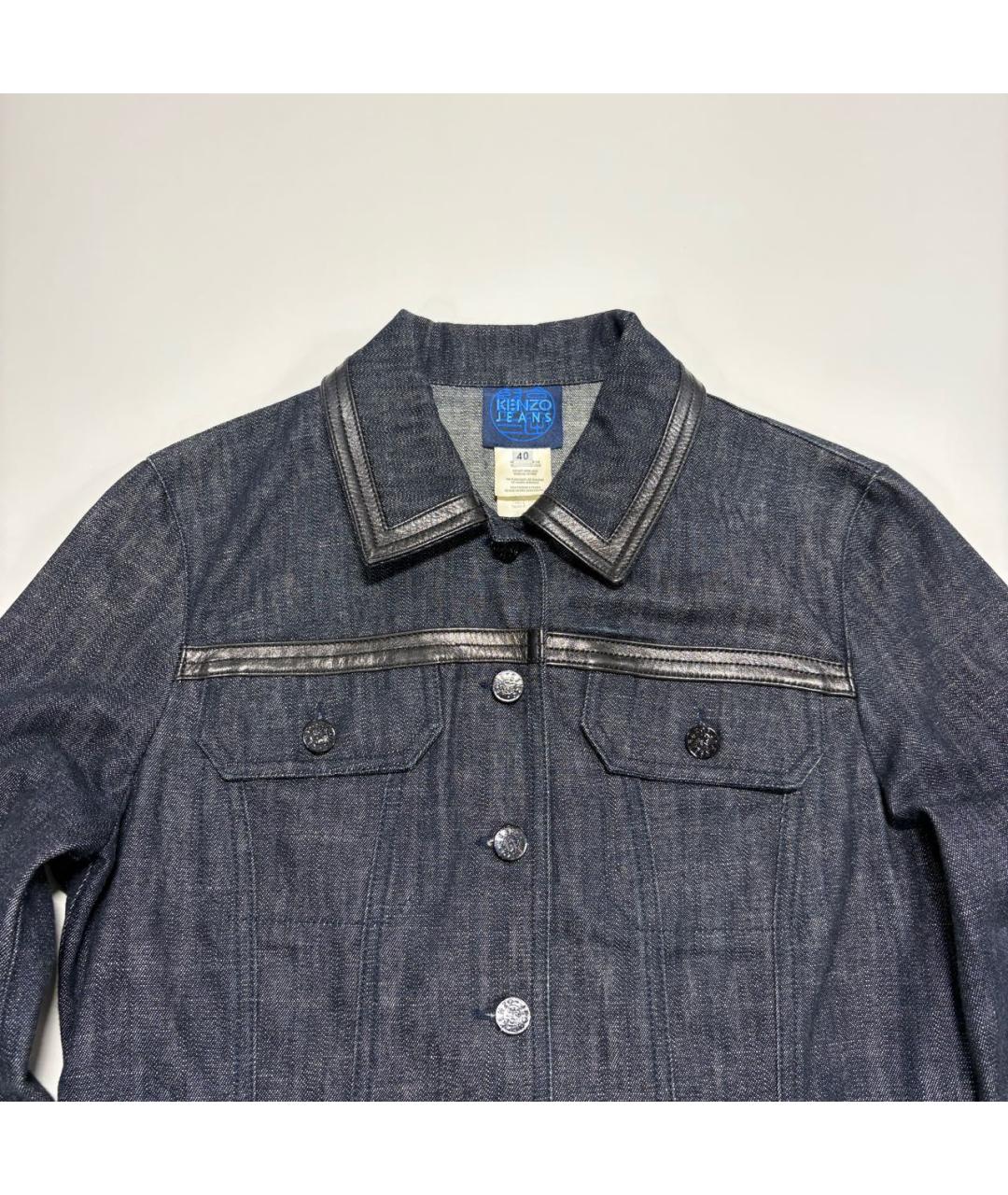KENZO Темно-синяя деним куртка, фото 3