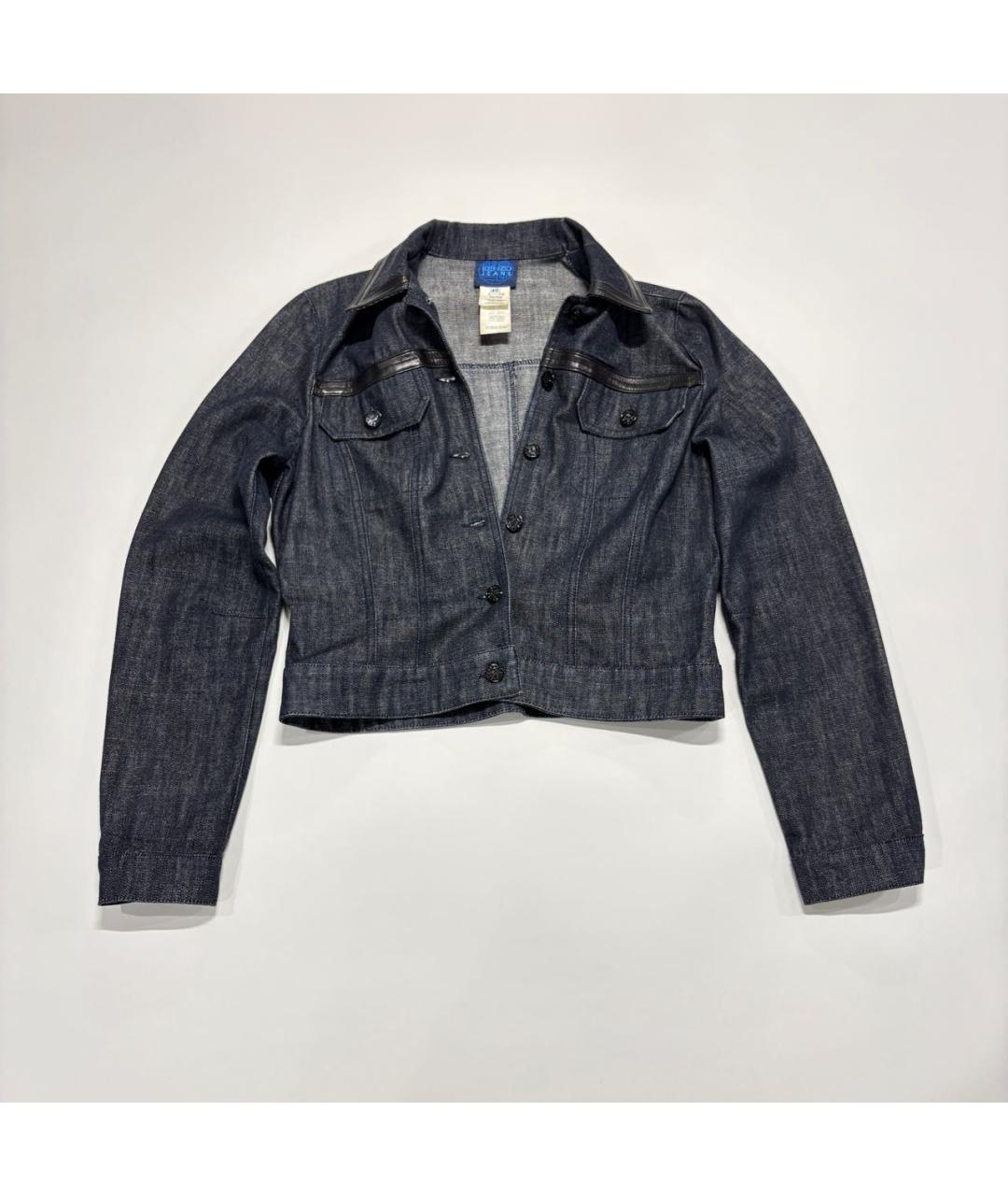 KENZO Темно-синяя деним куртка, фото 2