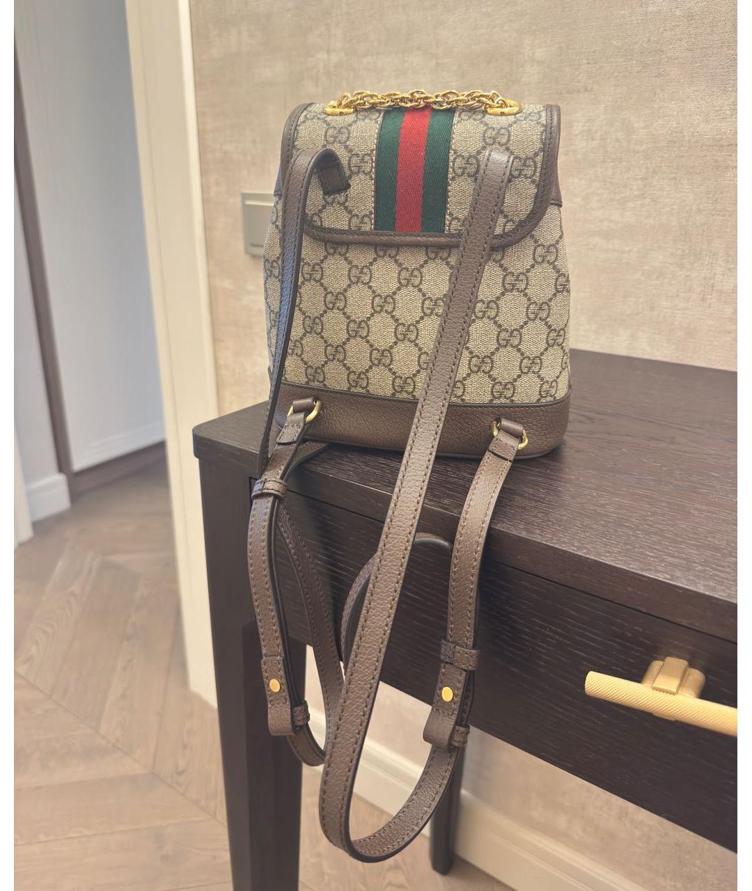 GUCCI Бежевый рюкзак, фото 2