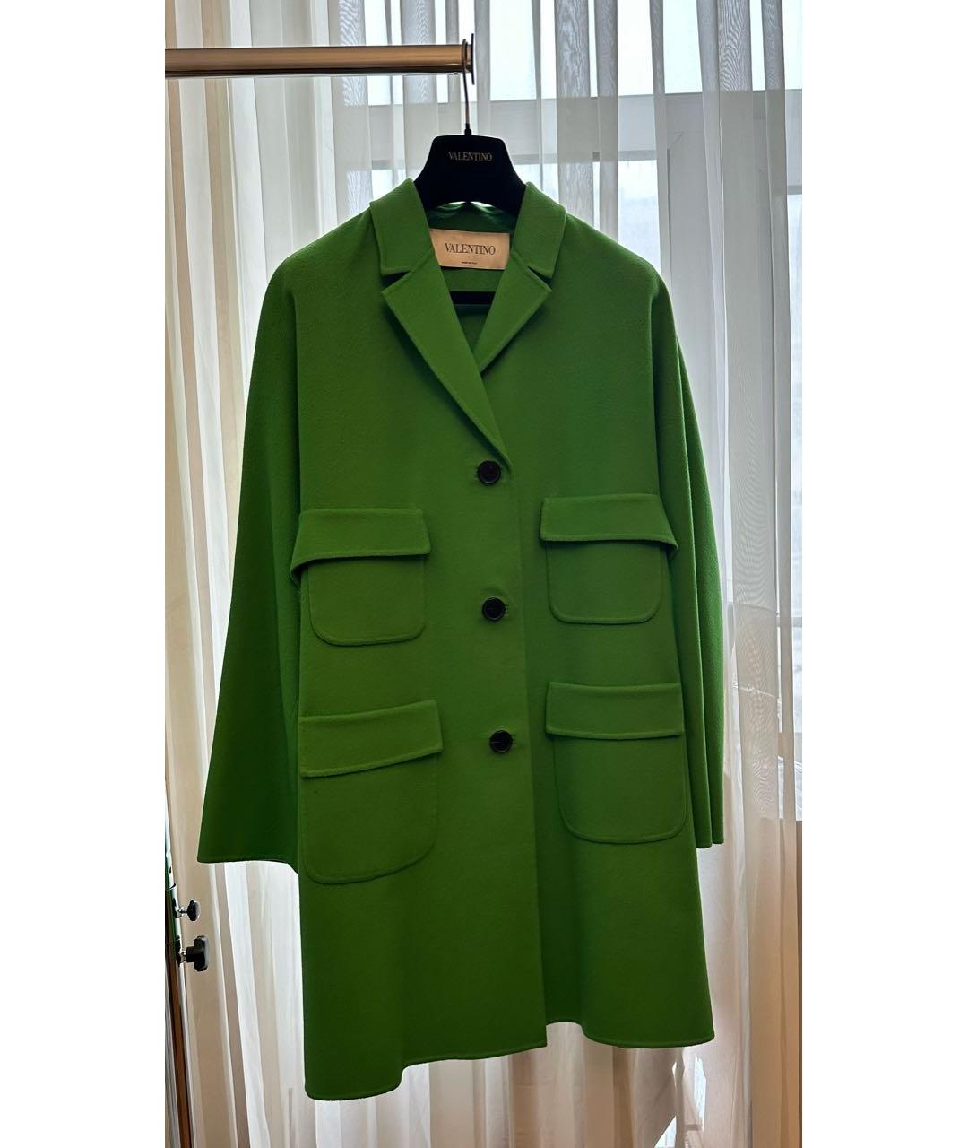 VALENTINO Зеленые кашемировое пальто, фото 9