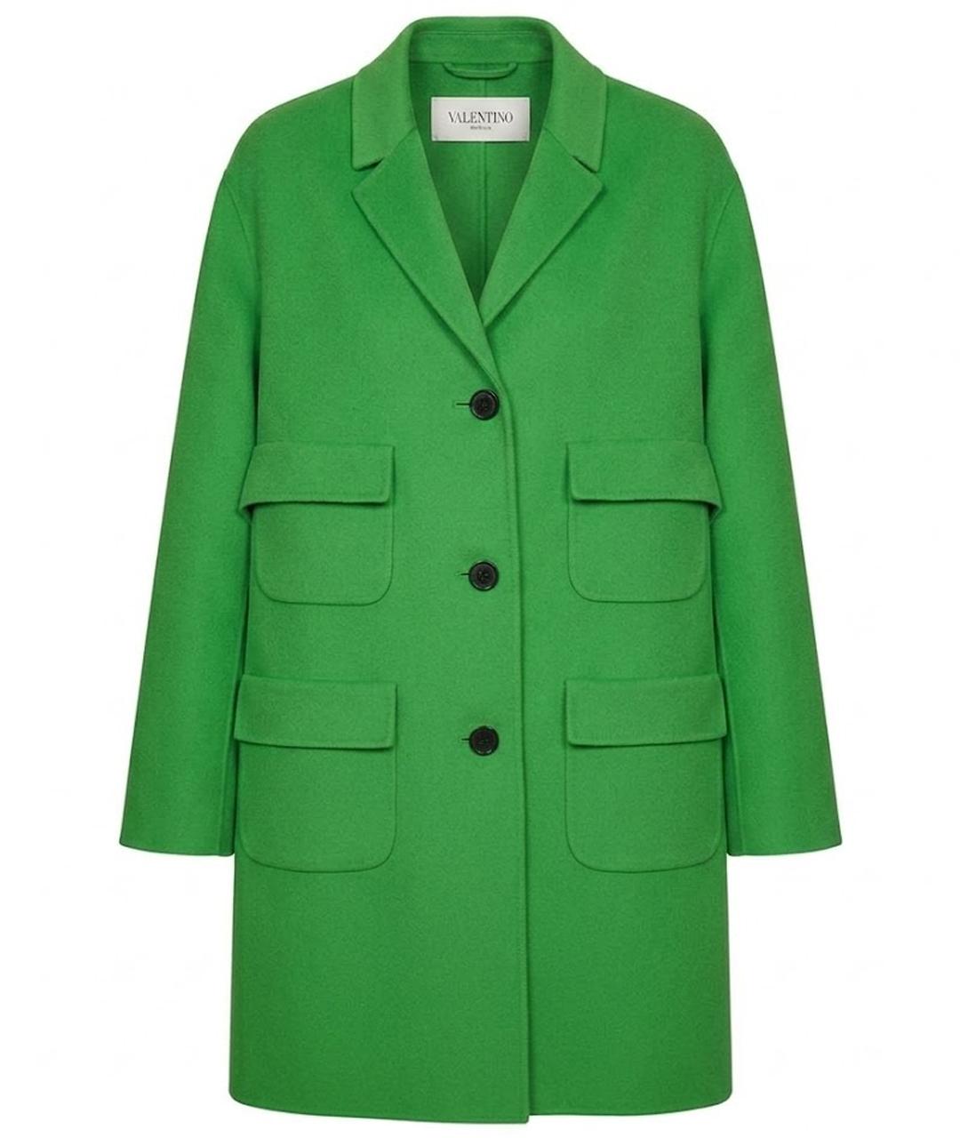 VALENTINO Зеленые кашемировое пальто, фото 1