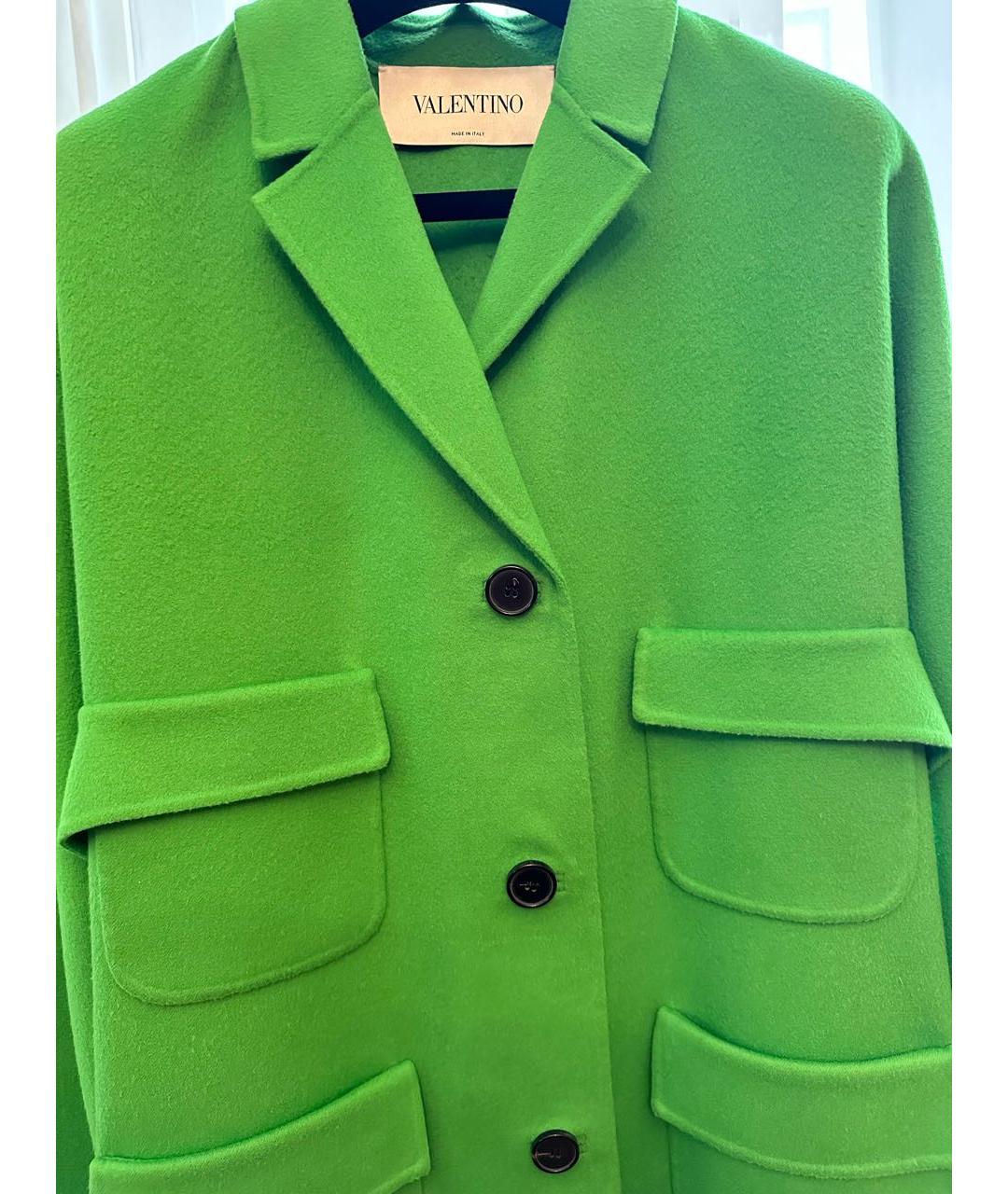 VALENTINO Зеленые кашемировое пальто, фото 4