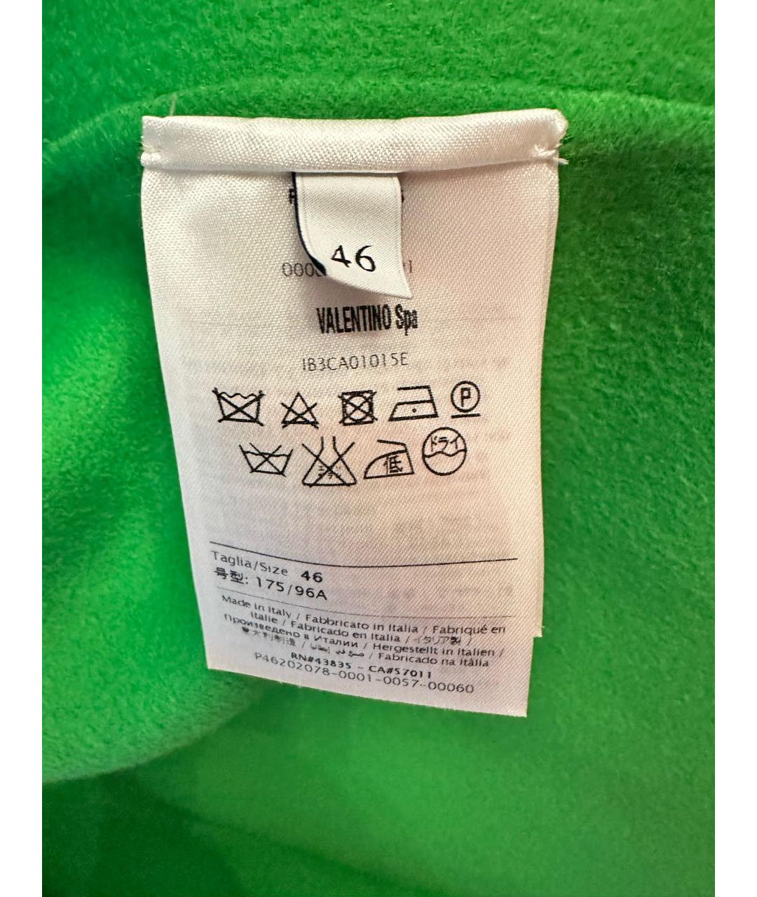 VALENTINO Зеленые кашемировое пальто, фото 6