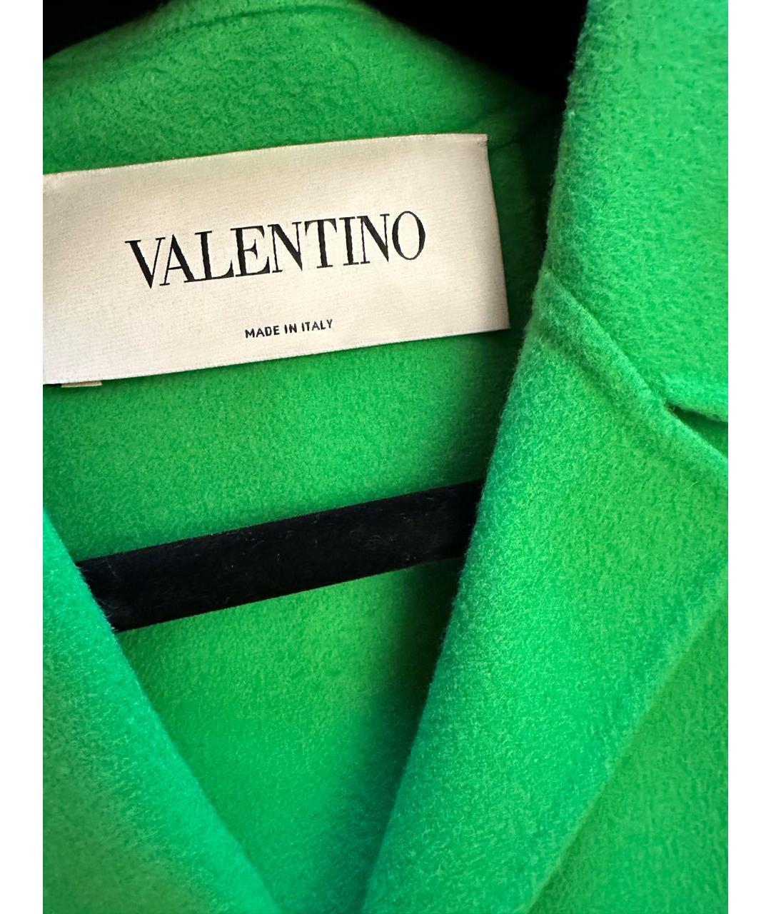 VALENTINO Зеленые кашемировое пальто, фото 3