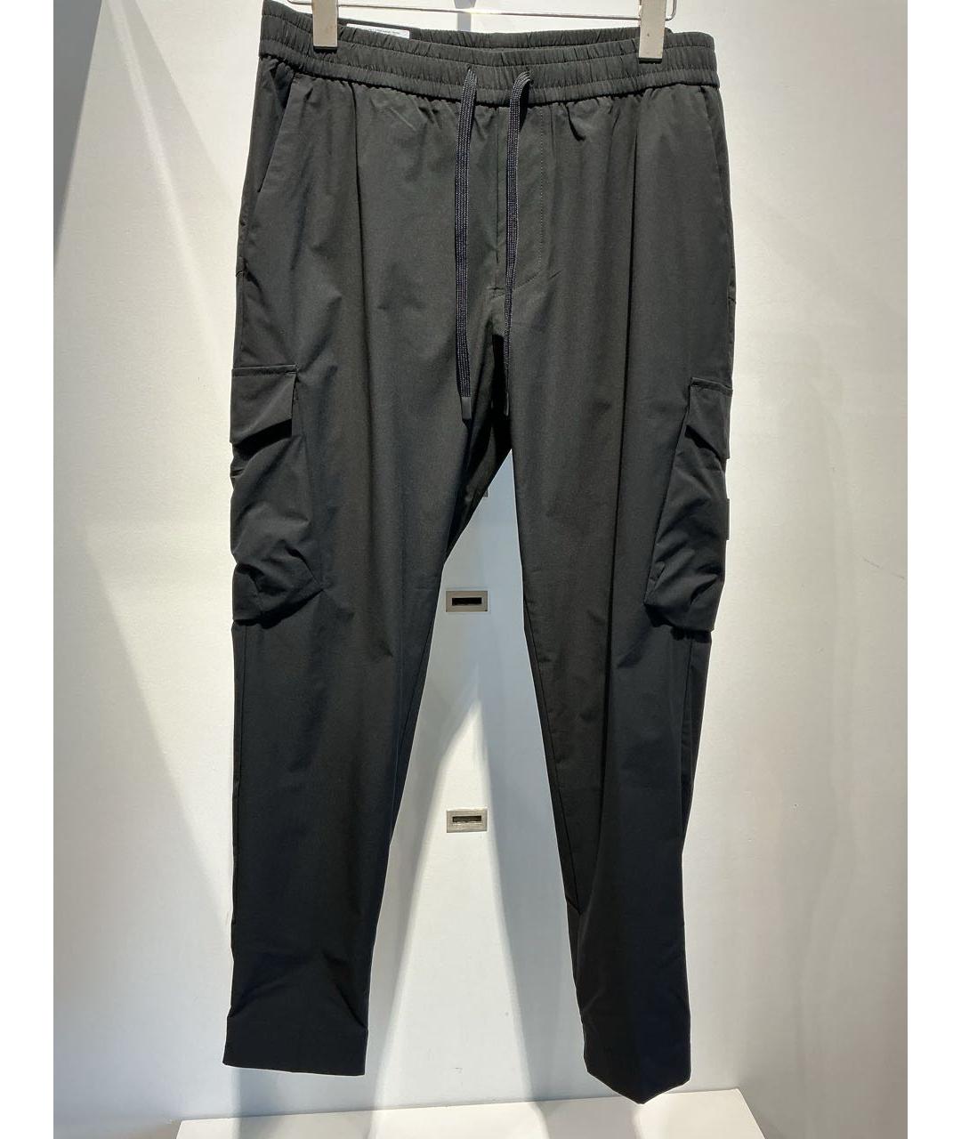 HUGO BOSS Черные полиэстеровые повседневные брюки, фото 2