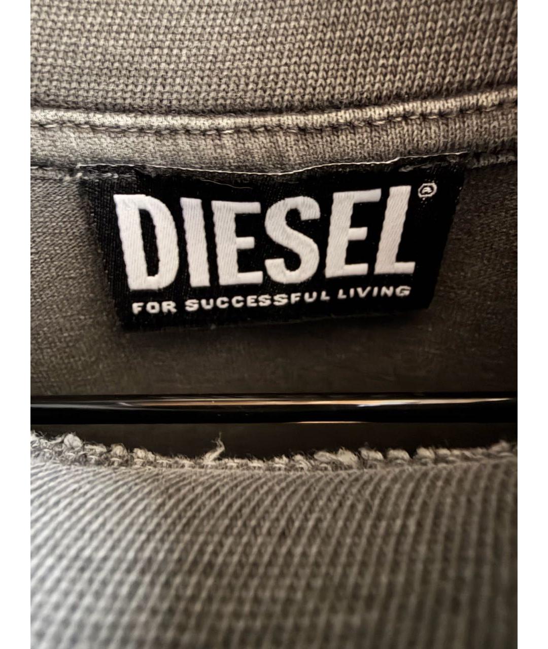 DIESEL Серая хлопковая футболка, фото 3