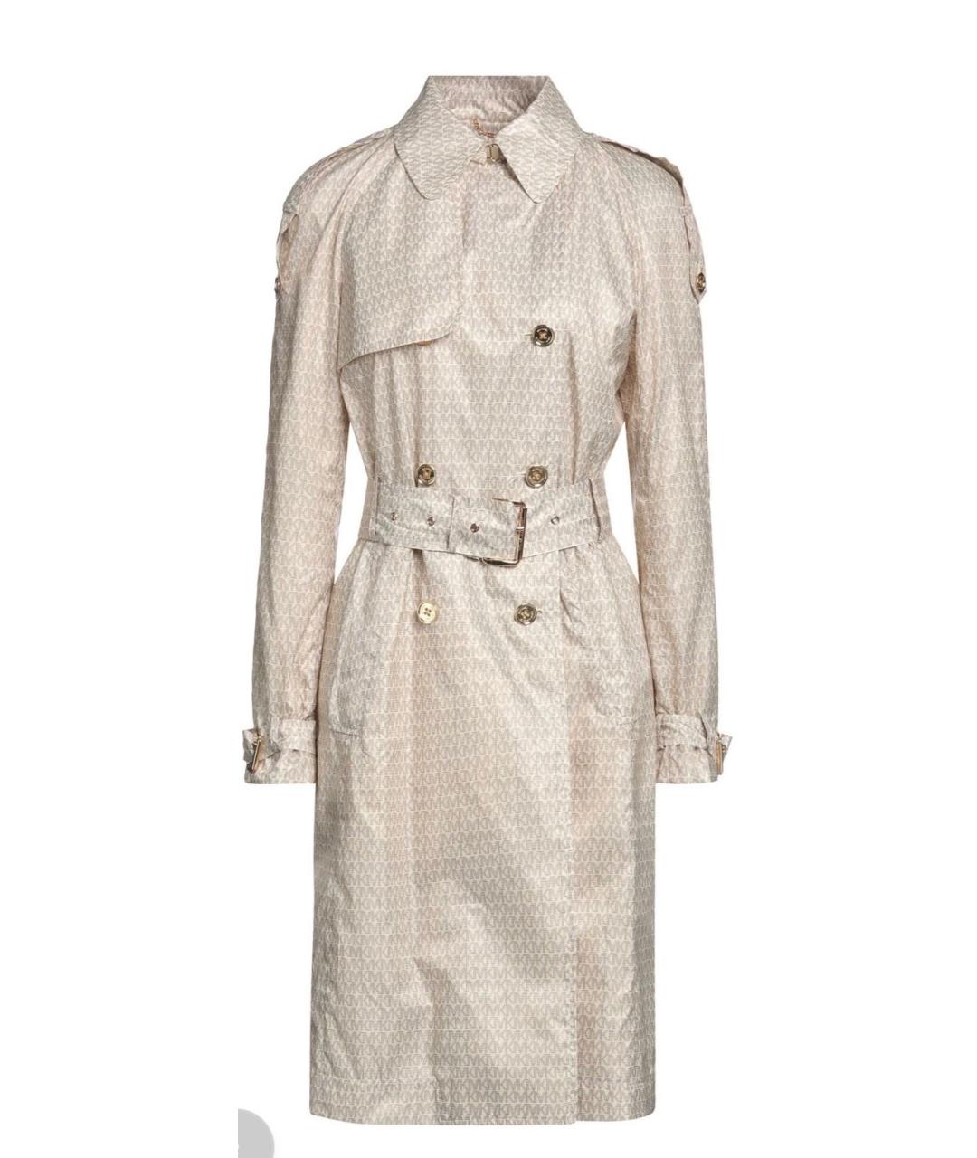 MICHAEL KORS Бежевый полиэстеровый тренч/плащ, фото 7