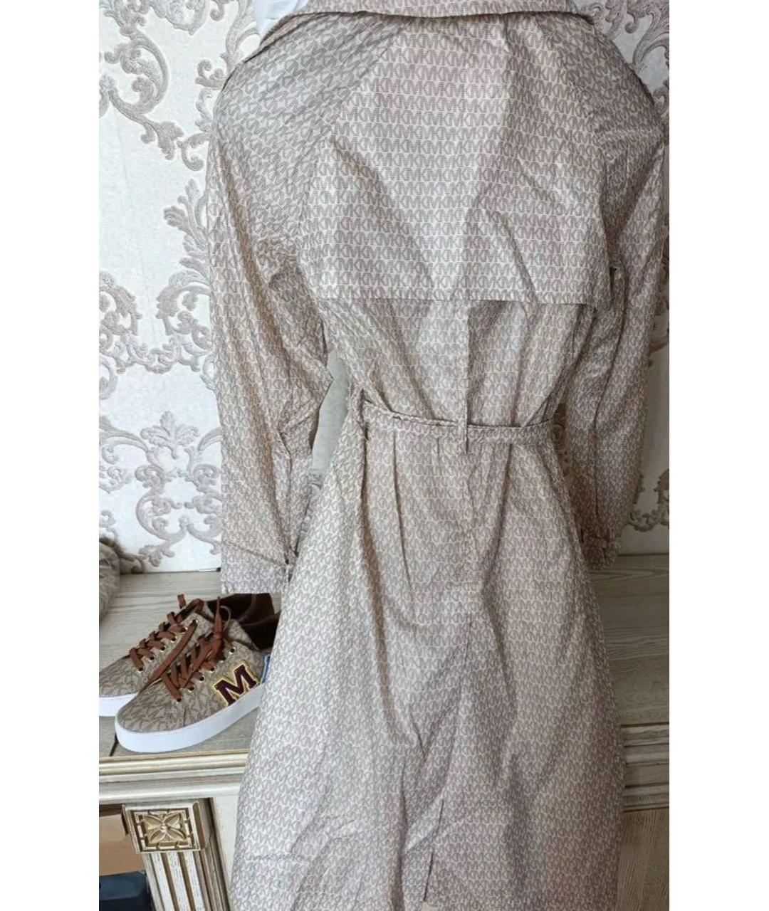 MICHAEL KORS Бежевый полиэстеровый тренч/плащ, фото 2