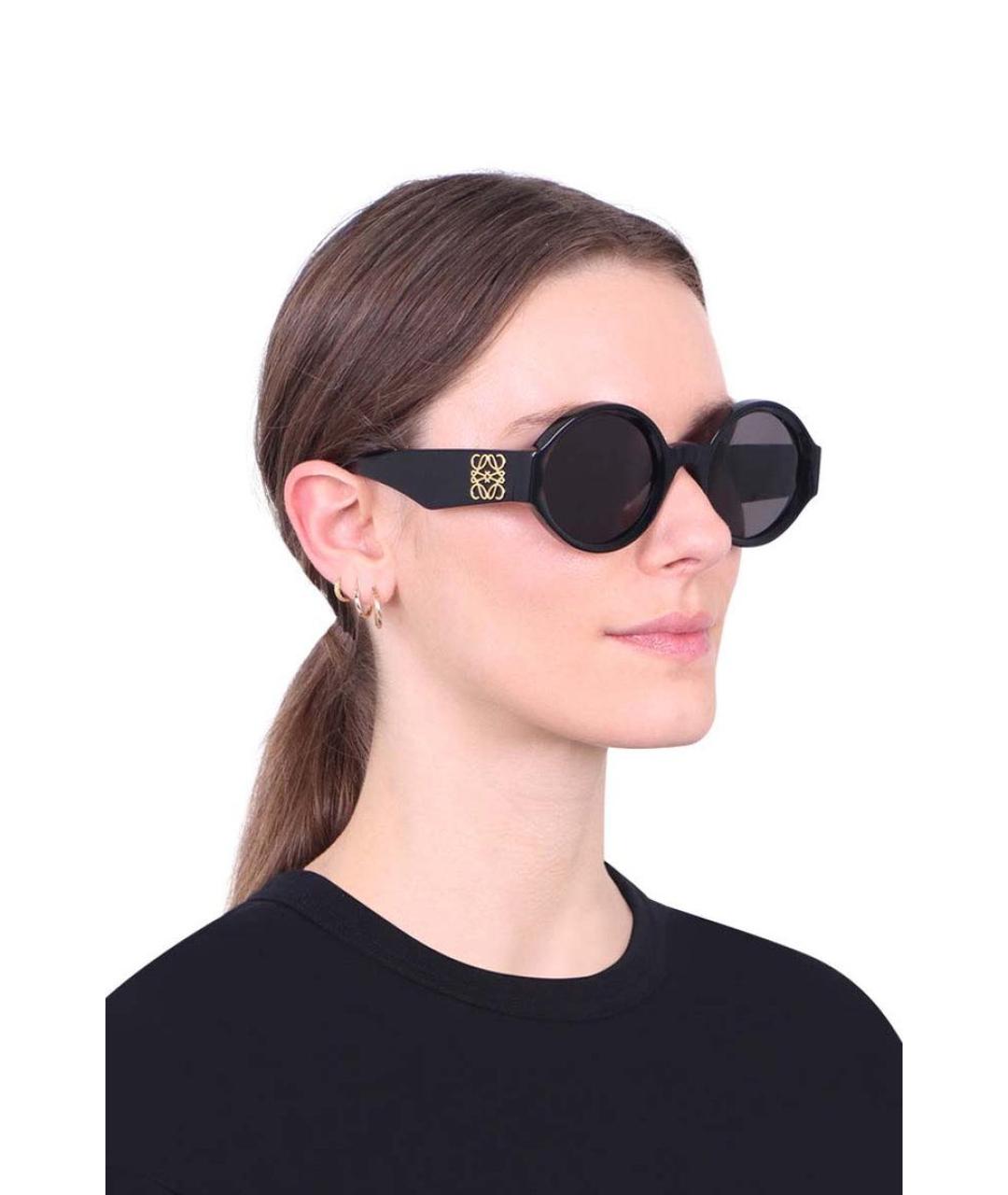 LOEWE Черные пластиковые солнцезащитные очки, фото 3