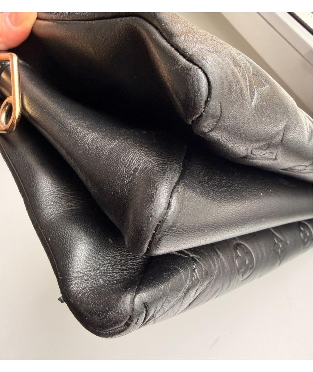 LOUIS VUITTON Черная кожаная сумка через плечо, фото 8