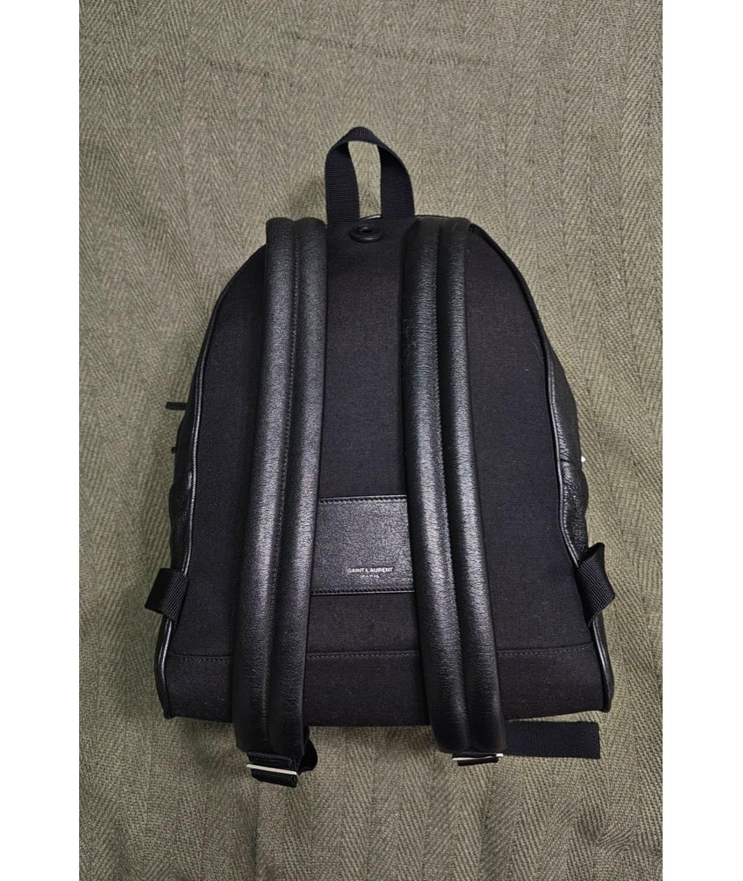 SAINT LAURENT Черный кожаный рюкзак, фото 3