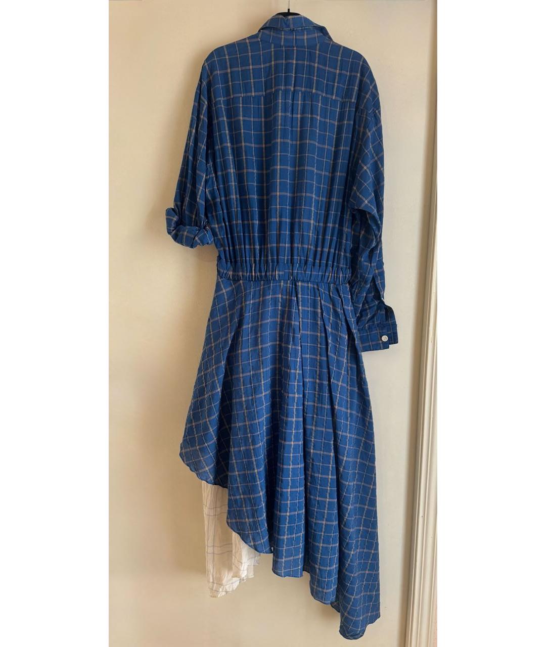 NATASHA DENONA Синее хлопковое повседневное платье, фото 7