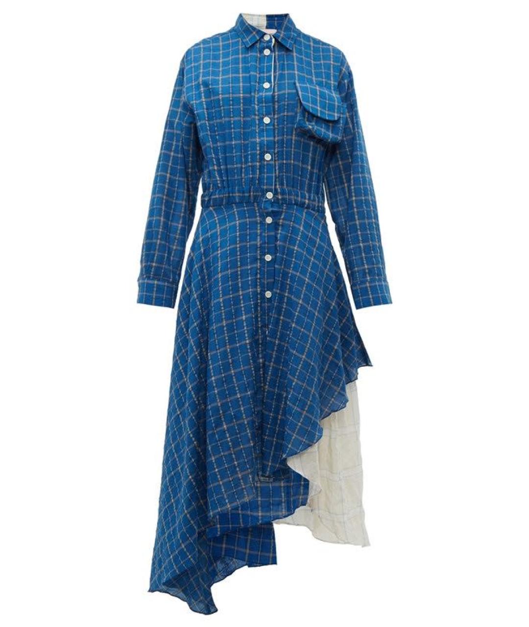 NATASHA DENONA Синее хлопковое повседневное платье, фото 9