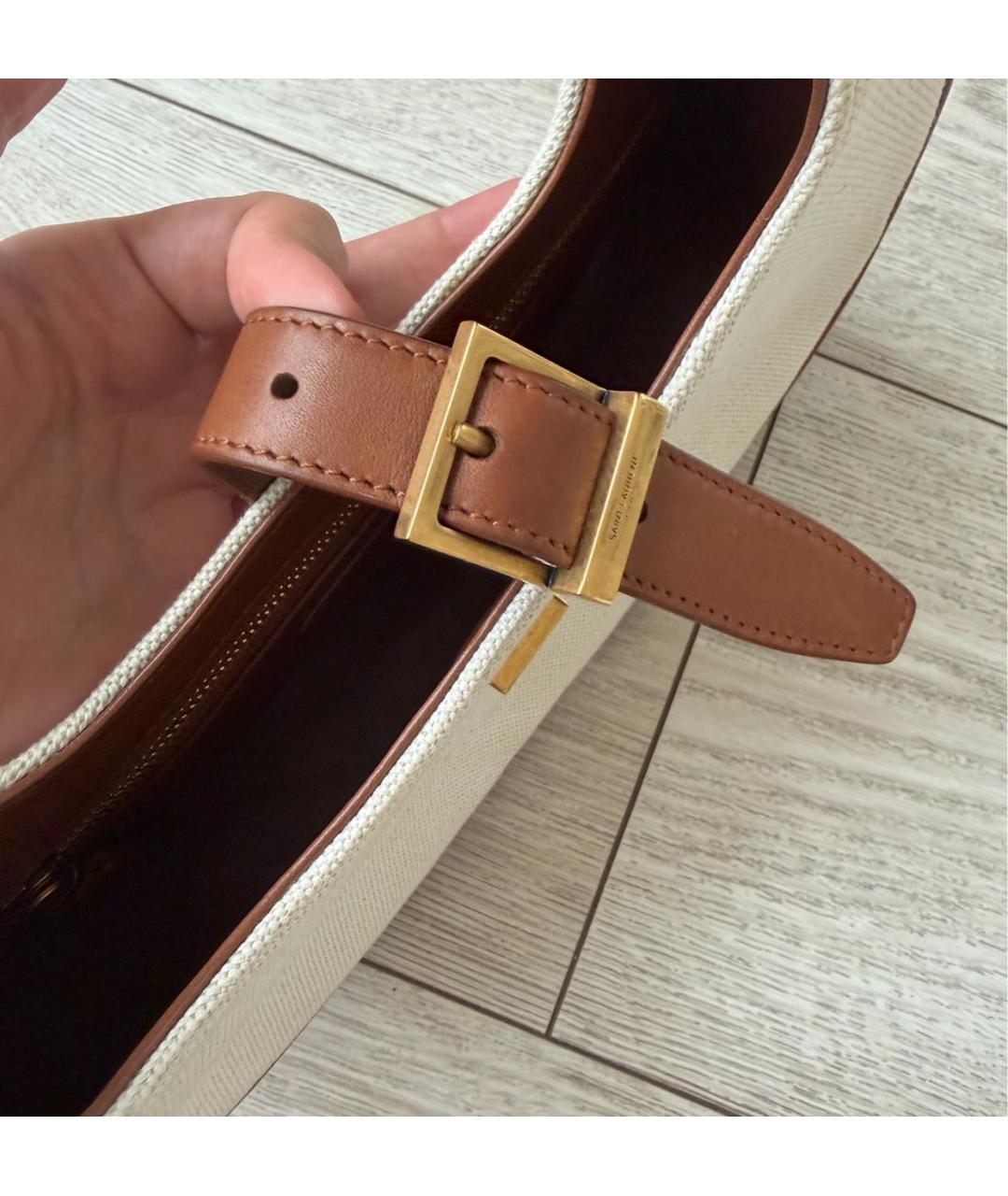 SAINT LAURENT Бежевая сумка через плечо, фото 4