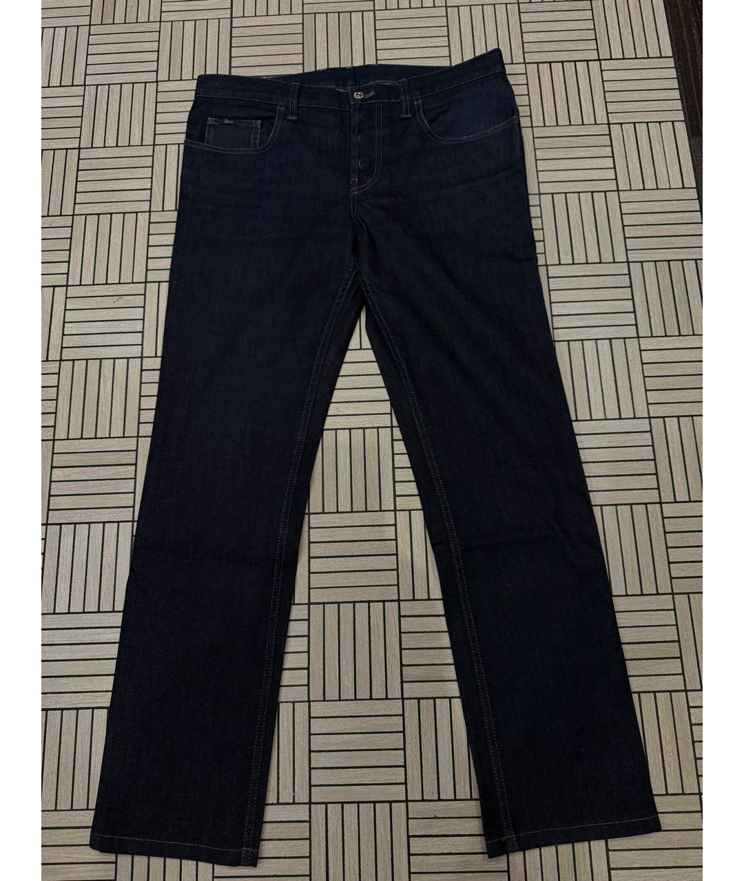 GUCCI Темно-синие хлопко-эластановые джинсы скинни, фото 9