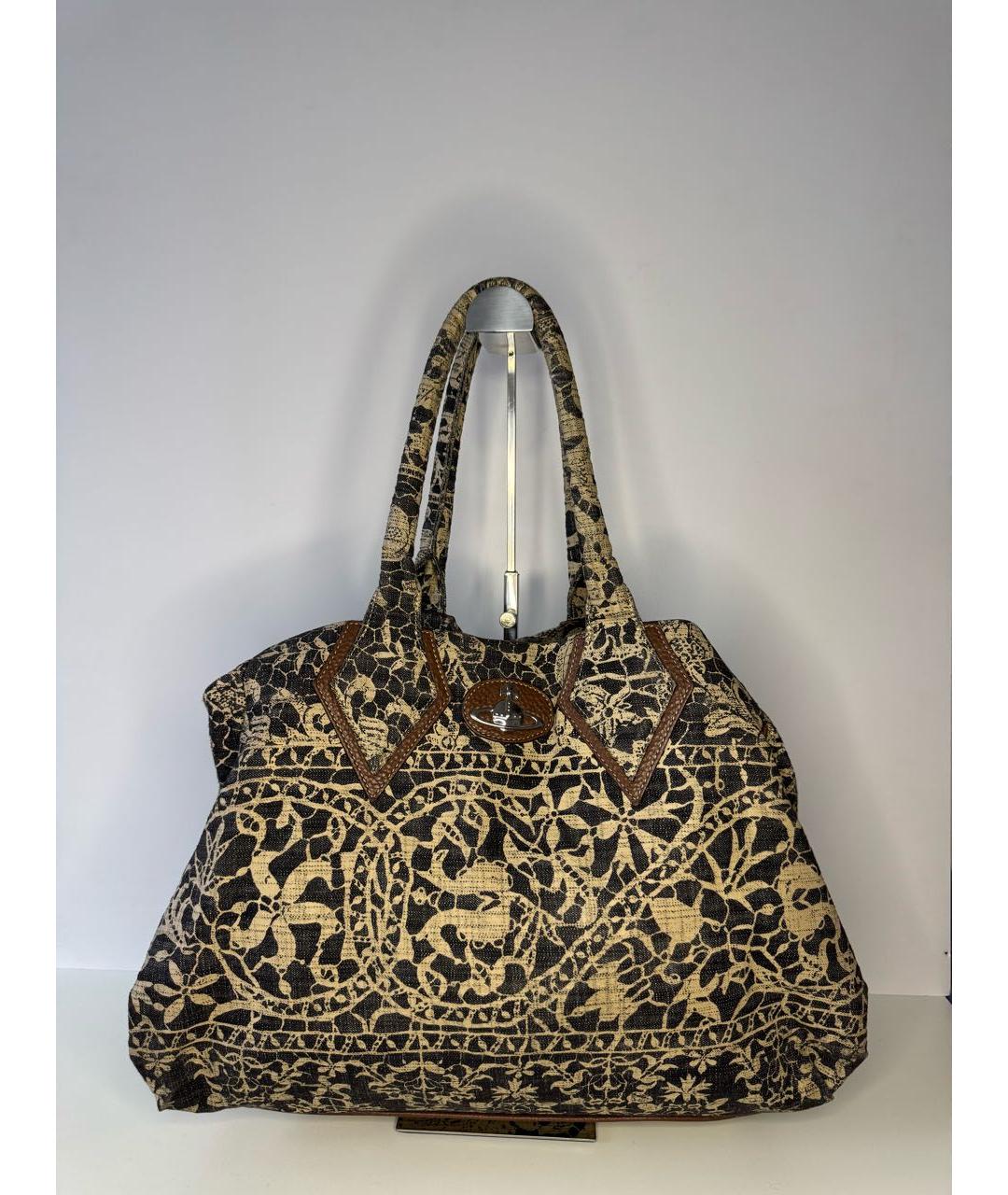 VIVIENNE WESTWOOD Бежевая сумка с короткими ручками, фото 9