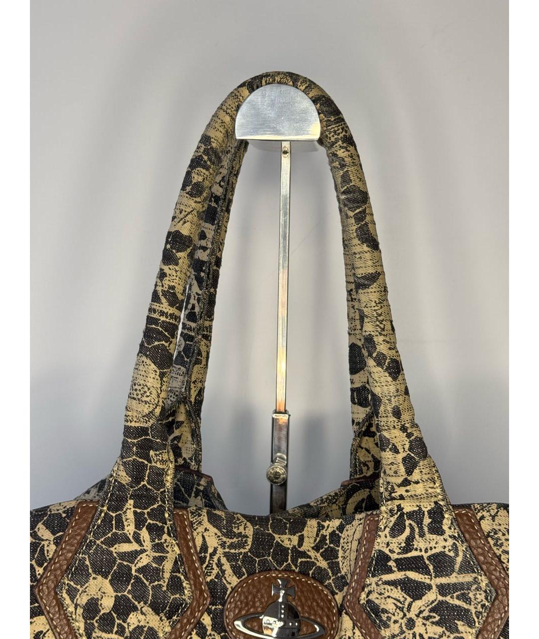 VIVIENNE WESTWOOD Бежевая сумка с короткими ручками, фото 8