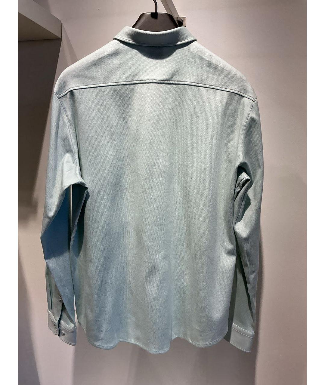 HUGO BOSS Бирюзовая хлопковая кэжуал рубашка, фото 3