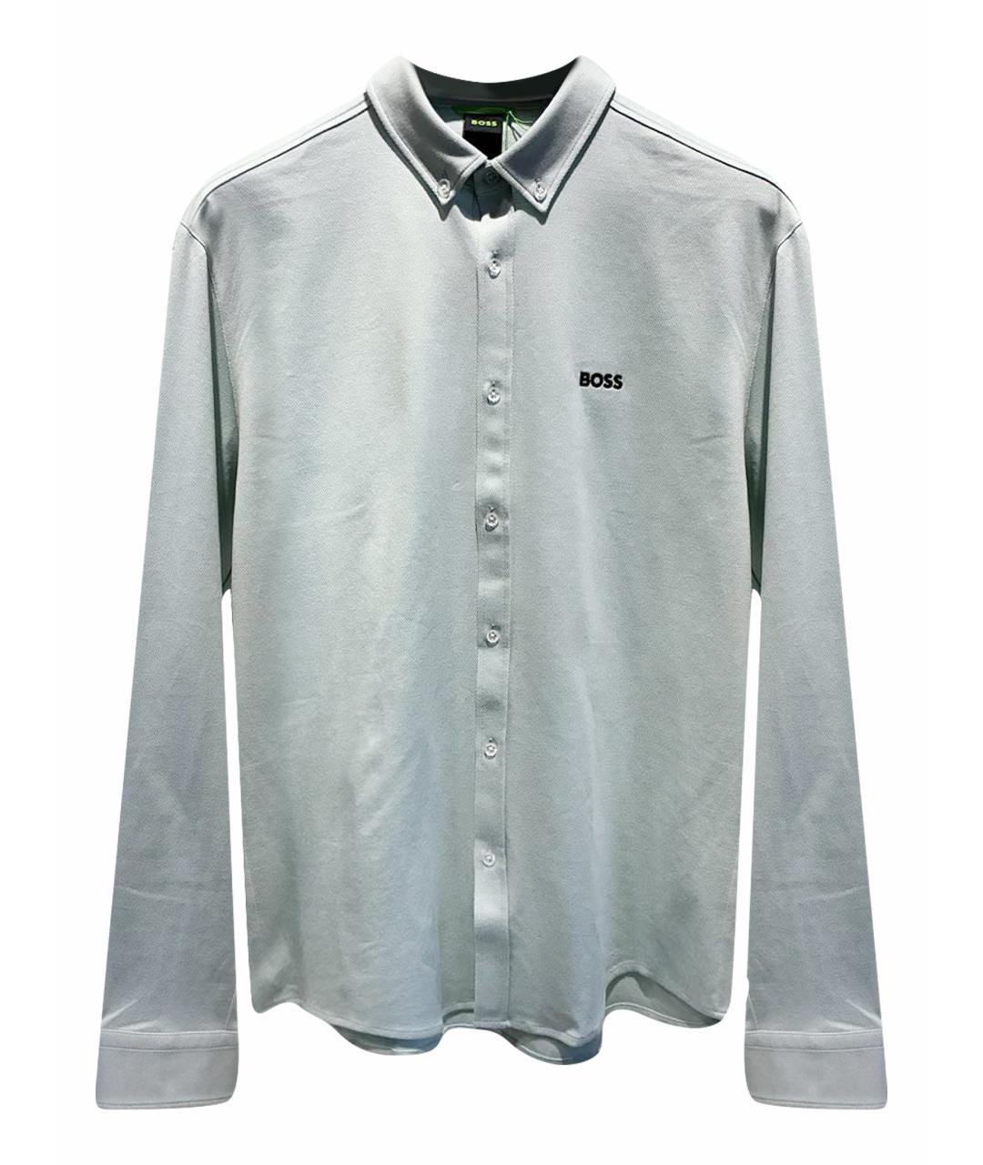 HUGO BOSS Бирюзовая хлопковая кэжуал рубашка, фото 1