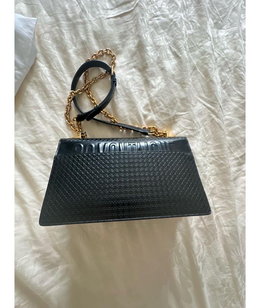 CHRISTIAN DIOR Темно-синяя кожаная сумка через плечо, фото 2