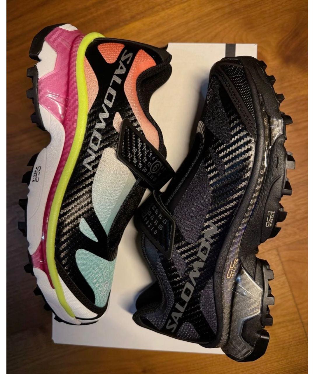 MM6 MAISON MARGIELA Черные текстильные низкие кроссовки / кеды, фото 6