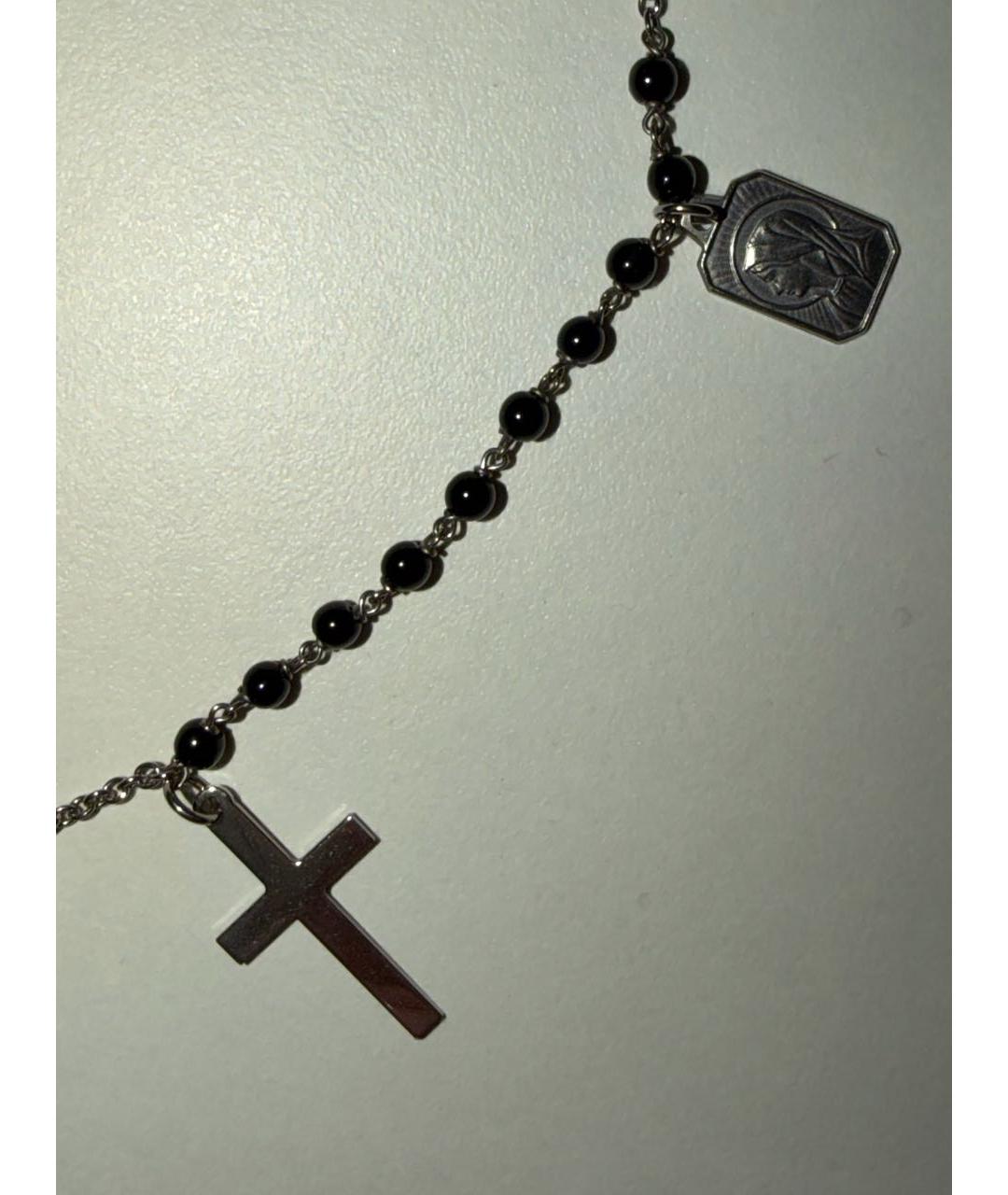 DOLCE&GABBANA Черное колье из белого золота, фото 4