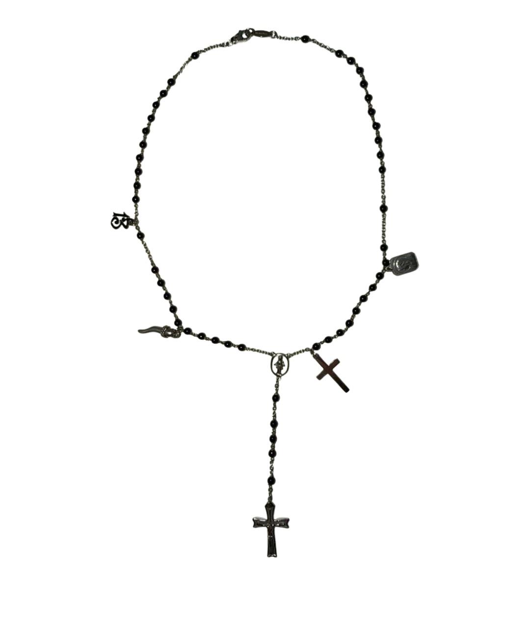 DOLCE&GABBANA Черное колье из белого золота, фото 1