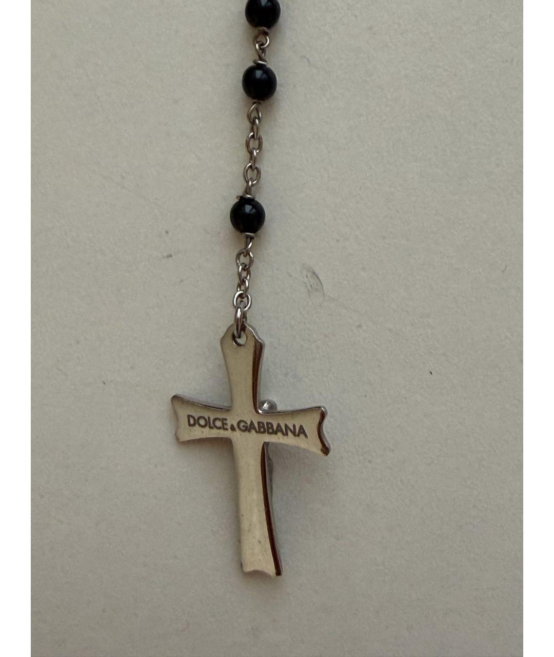 DOLCE&GABBANA Черное колье из белого золота, фото 3