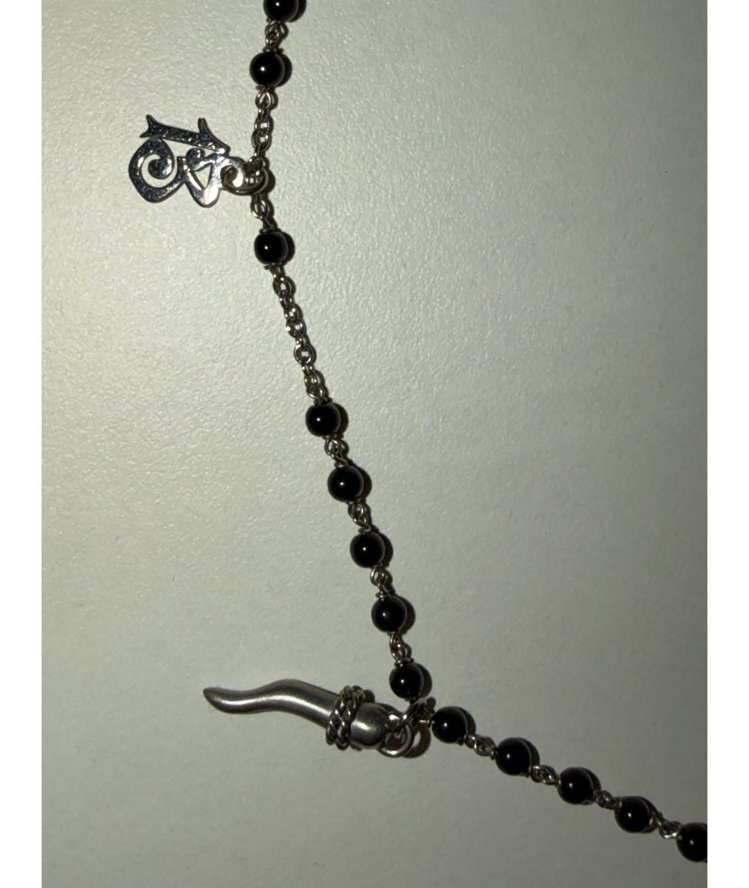 DOLCE&GABBANA Черное колье из белого золота, фото 5