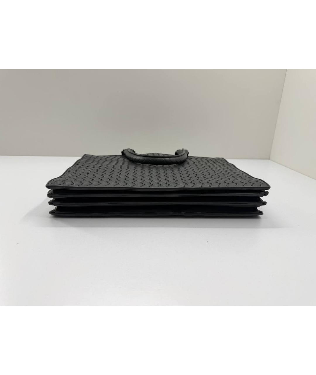 BOTTEGA VENETA Серый кожаный портфель, фото 8