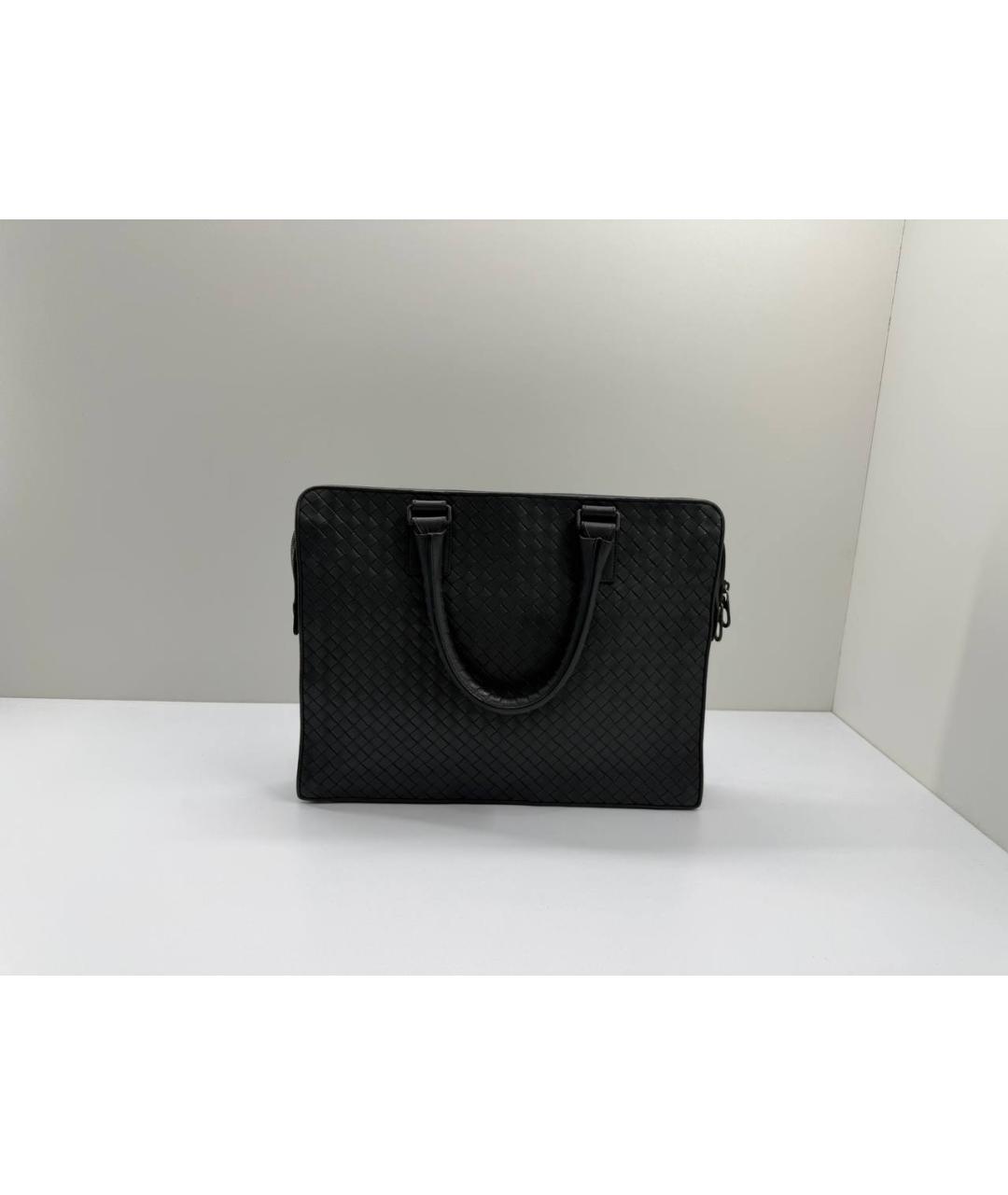 BOTTEGA VENETA Серый кожаный портфель, фото 10