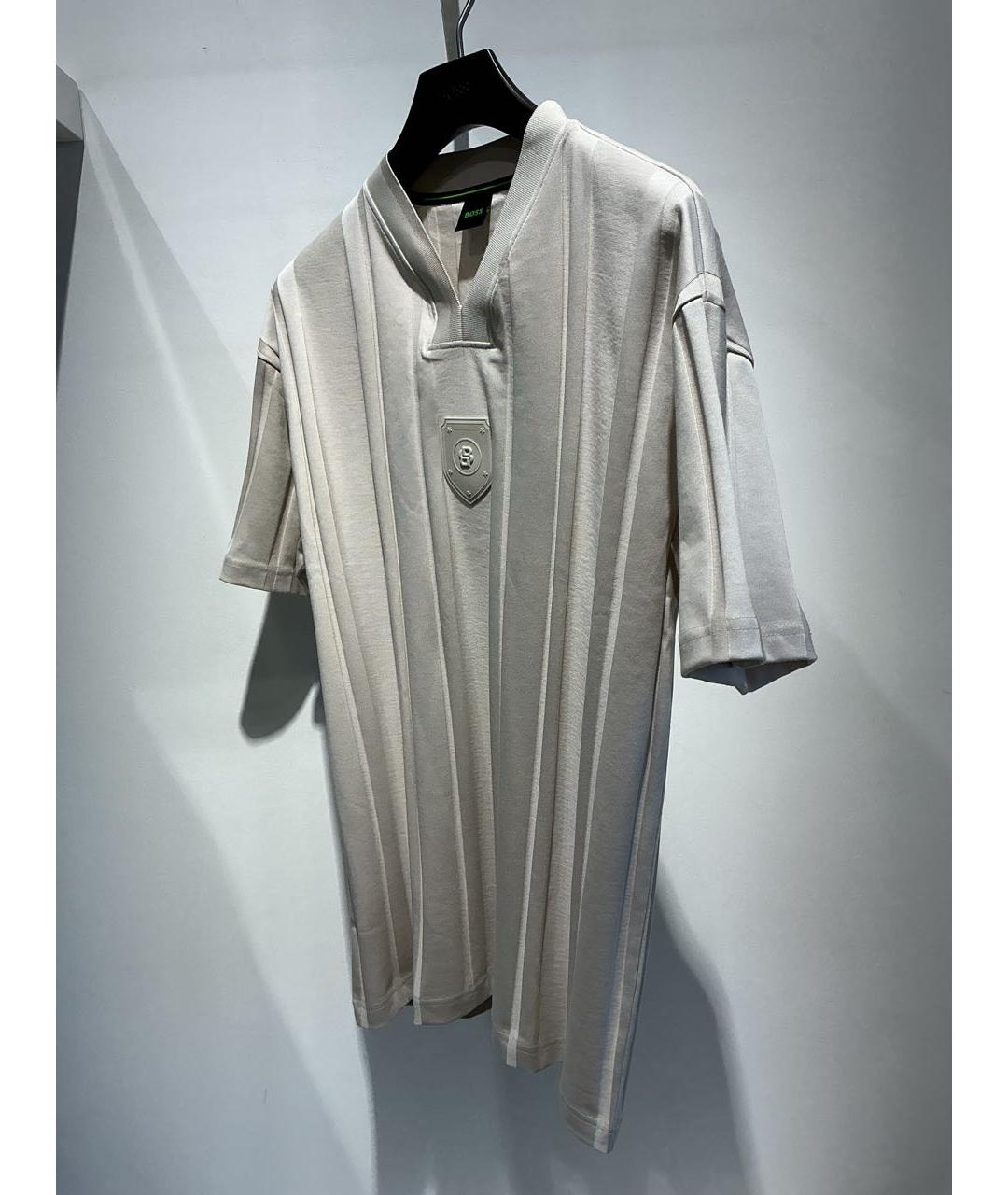 HUGO BOSS Бежевая хлопковая футболка, фото 3