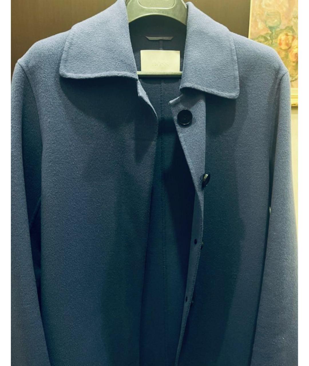 HUGO BOSS Синее шерстяное пальто, фото 2