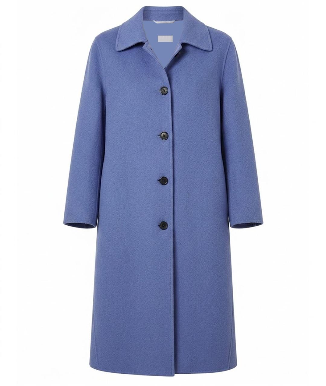 HUGO BOSS Синее шерстяное пальто, фото 1