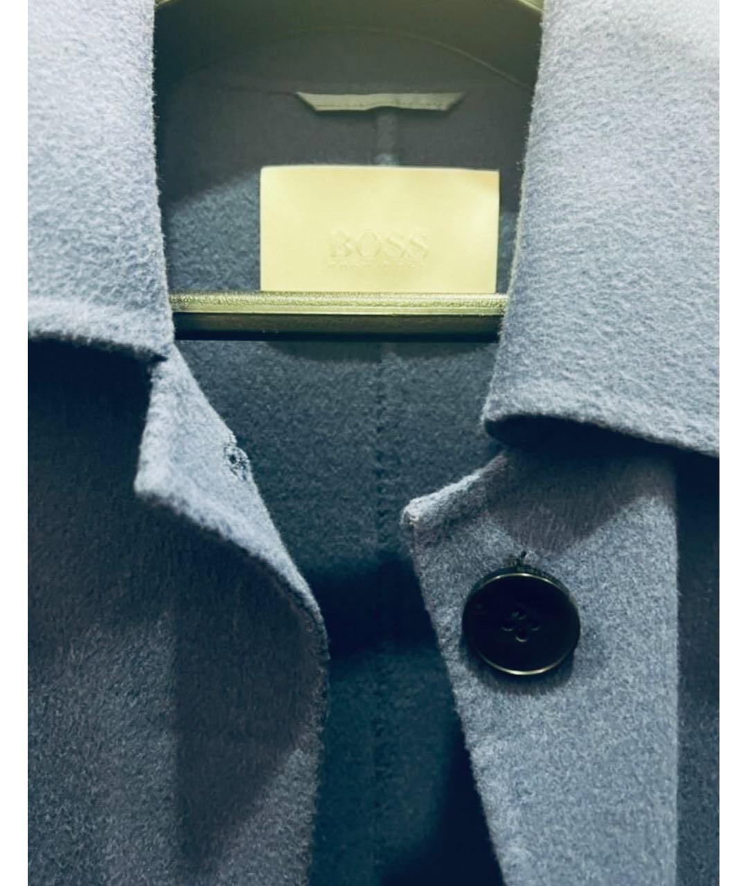 HUGO BOSS Синее шерстяное пальто, фото 3