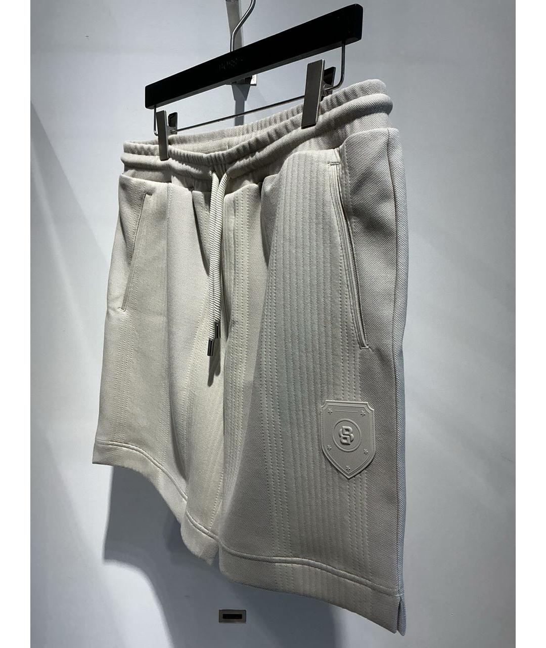 HUGO BOSS Бежевые хлопко-эластановые шорты, фото 2