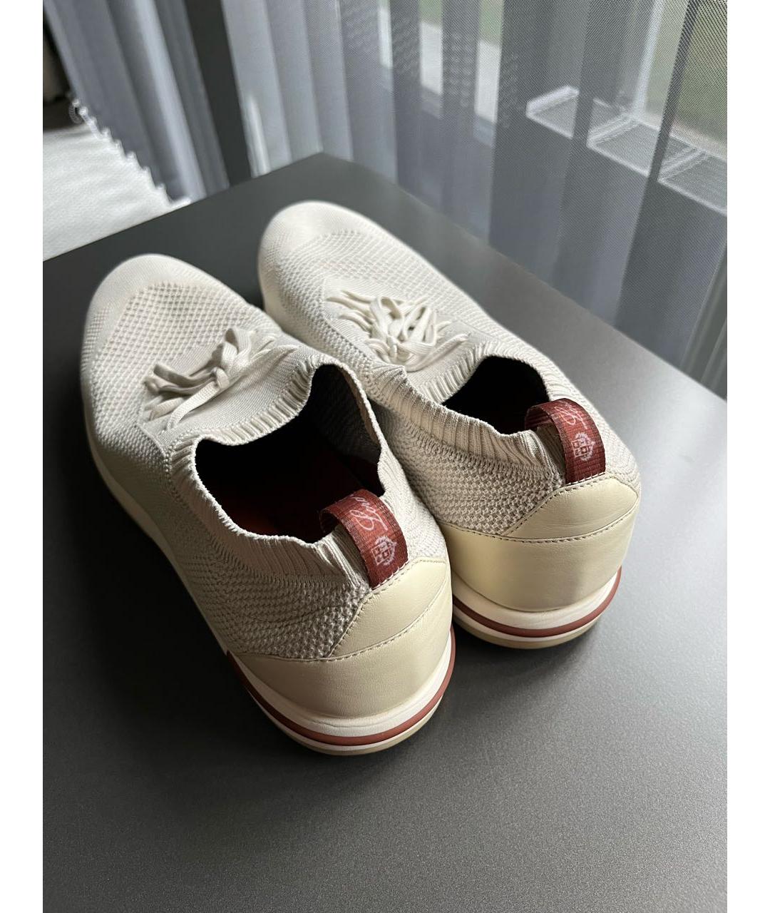 LORO PIANA Бежевые низкие кроссовки / кеды, фото 4