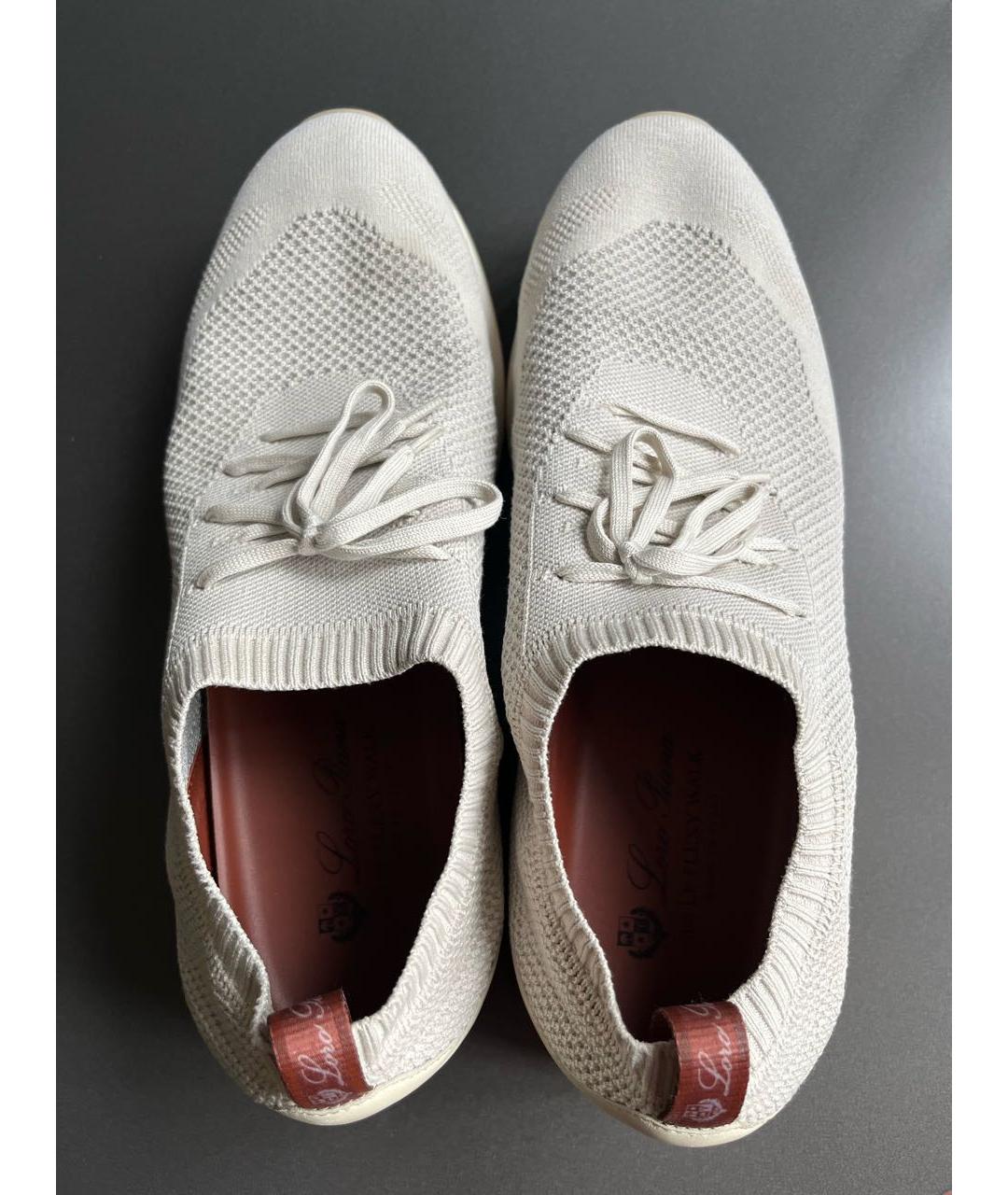LORO PIANA Бежевые низкие кроссовки / кеды, фото 3