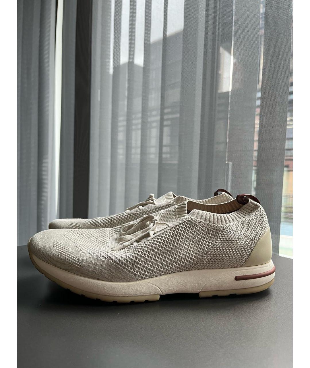 LORO PIANA Бежевые низкие кроссовки / кеды, фото 8