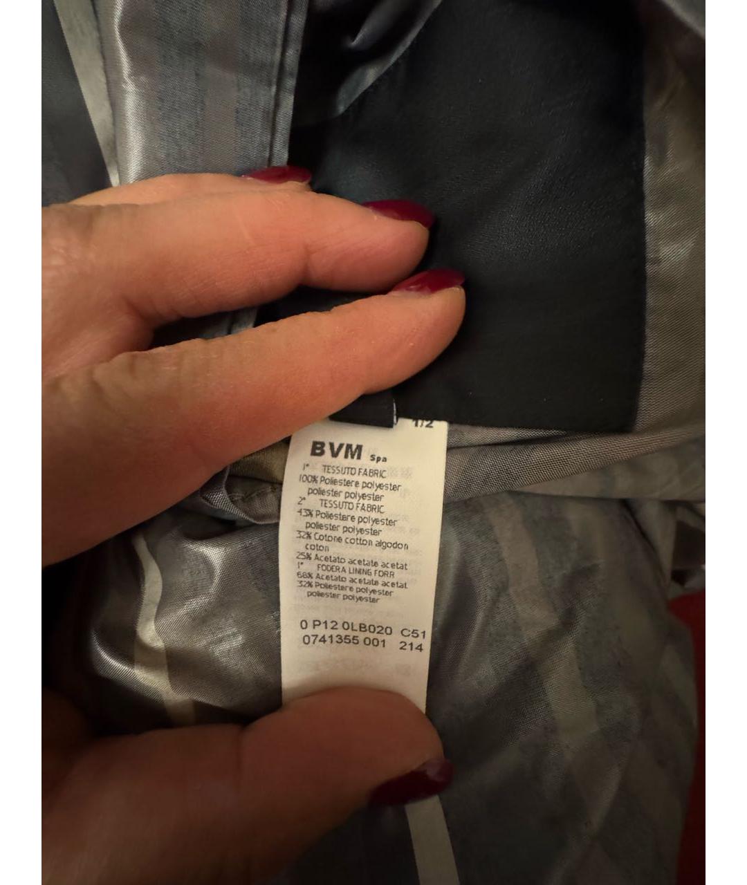 LES COPAINS Антрацитовый полиэстеровый тренч/плащ, фото 6