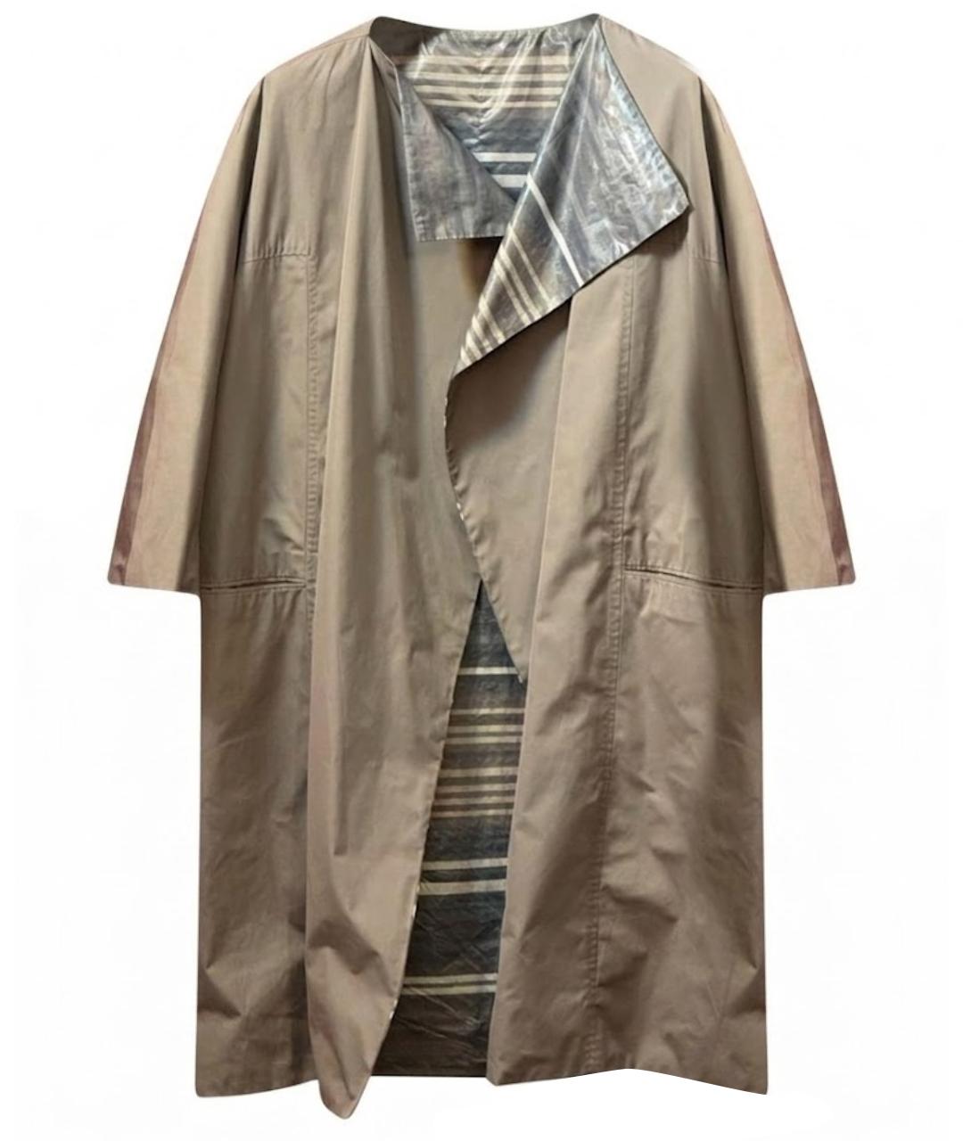 LES COPAINS Антрацитовый полиэстеровый тренч/плащ, фото 1