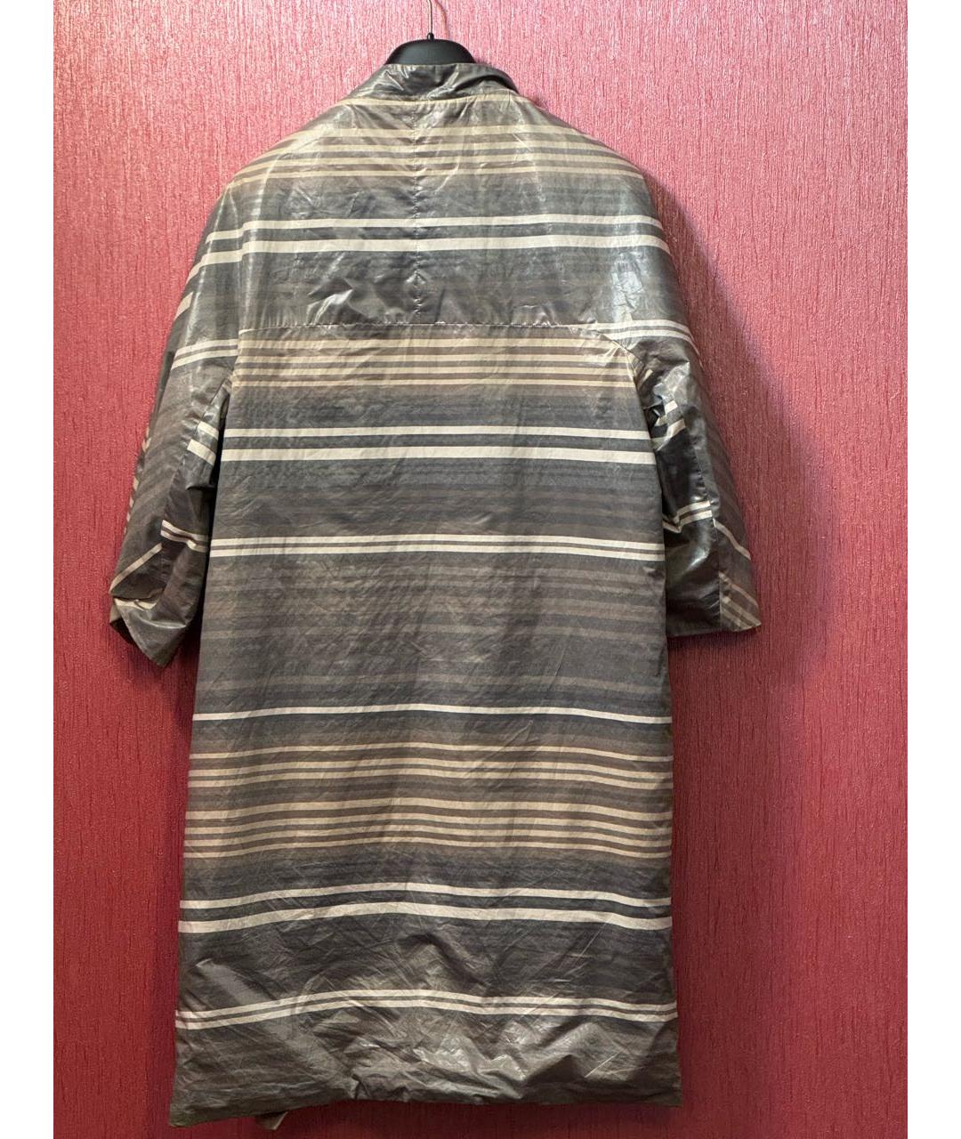 LES COPAINS Антрацитовый полиэстеровый тренч/плащ, фото 4