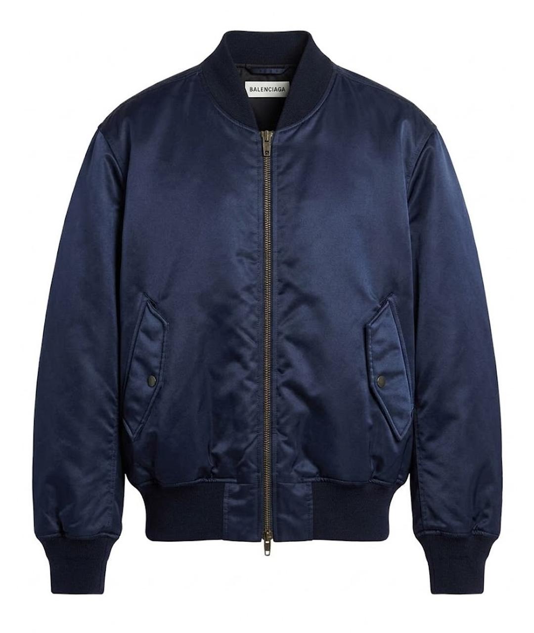 BALENCIAGA Темно-синяя полиамидовая куртка, фото 1