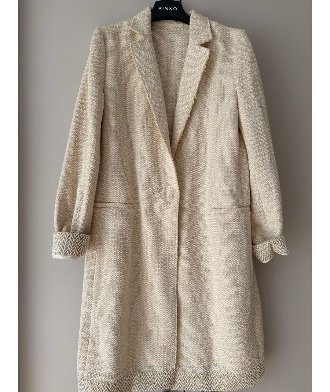 PINKO Бежевый хлопковый жакет/пиджак, фото 7