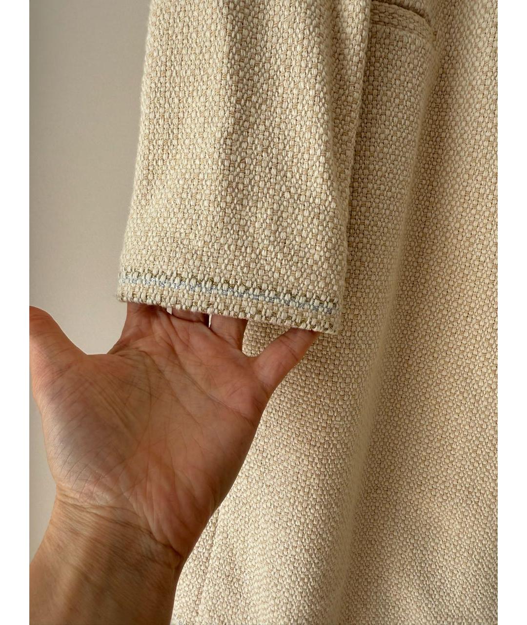 PINKO Бежевый хлопковый жакет/пиджак, фото 4